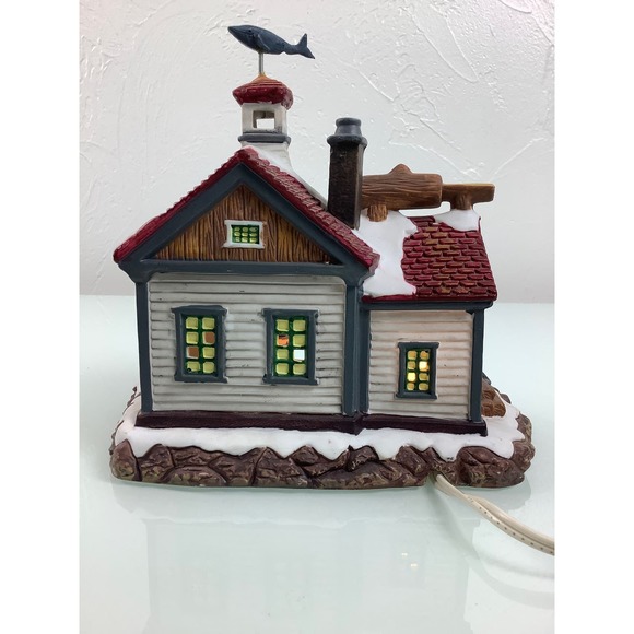VTG Santa’s workbench collection Boat Shop Towne Series porcelain village * - Picture 6 of 12